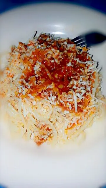 Spaghetti bolognese with extra cheese|maharani dianさん