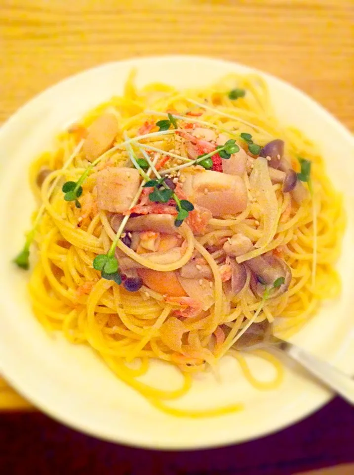 男の魚介パスタ|ヒラっぴーさん