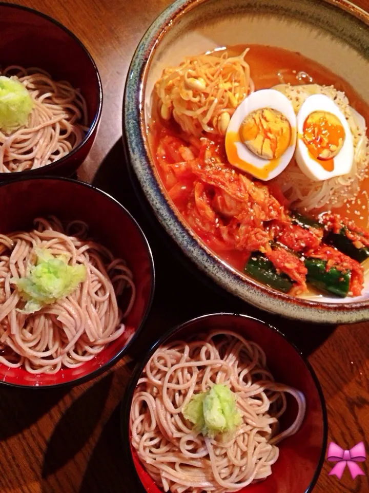 Snapdishの料理写真:盛岡冷麺、わんこそば付き…(○´∀`о｡ﾟ|おりぃさん