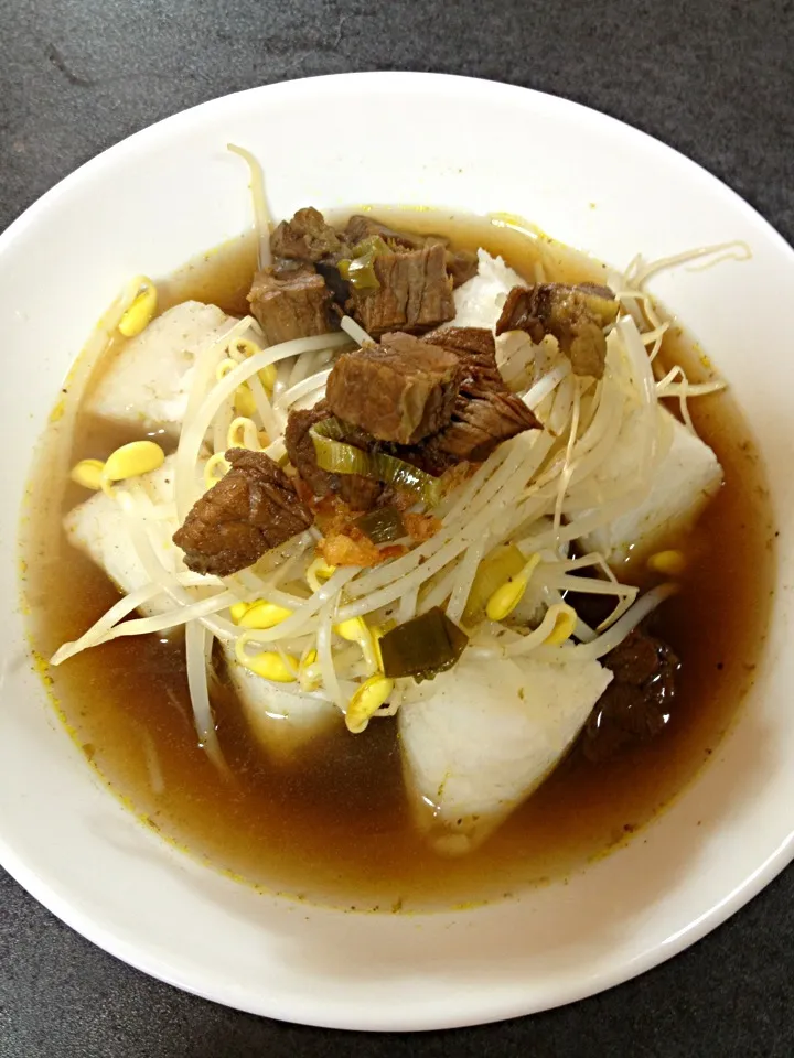 Snapdishの料理写真:ketupat rawon|ゆきさん