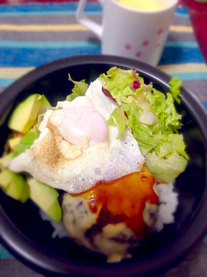 今日のランチはロコモコ丼|noriさん