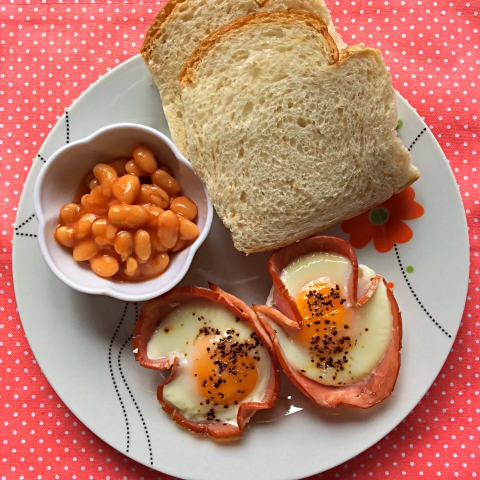 Baked ham & egg cups|Trish Wongさん