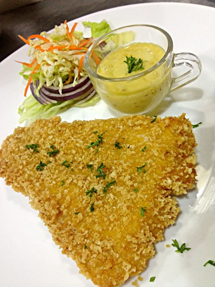 Fried Bread Crumb Fish Filet|Queenさん