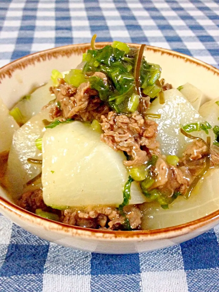 かよさんの料理 カブと豚肉の塩こんぶでおふくろ煮ʕ•̫͡•ʔ♬✧|ハルさん