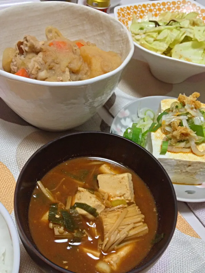 赤だしが美味しい夕ご飯|ののさん