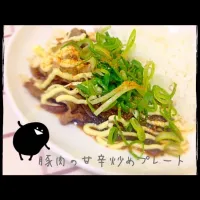 豚肉の甘辛炒めプレート|じょぐさん