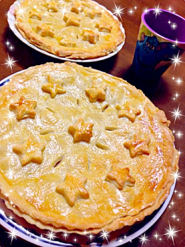 Yuka Nakataさんの料理 パイ生地レシピ付き♥Oldfashioned apple pie|みきさん