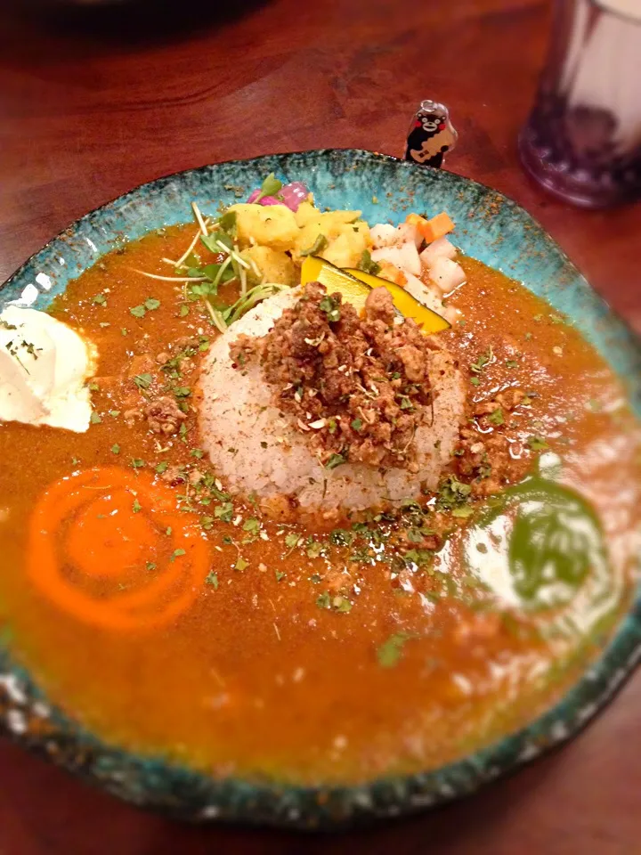 Snapdishの料理写真:BOTANI ;CURRYのボタニカリーをクリームチーズのせ、1⭐️辛で！2013#317(657)|大阪カレー部長さん