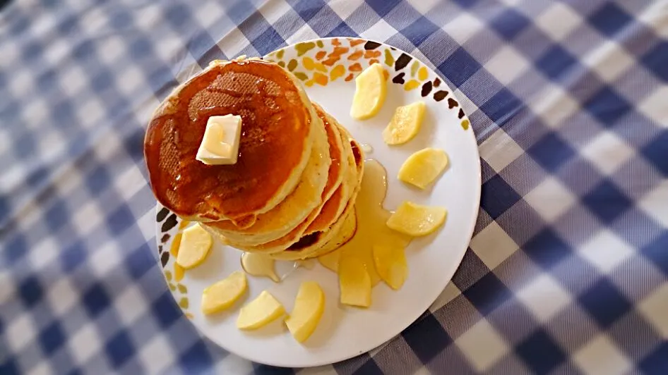 Snapdishの料理写真:７段パンケーキ風ホットケーキ|HANAさん