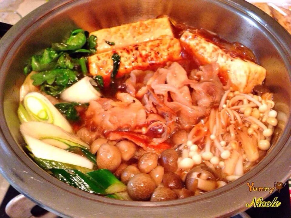 Sukiyaki with Homegrown Organic Vegetables and Shimonita Leek.|Nicoleさん