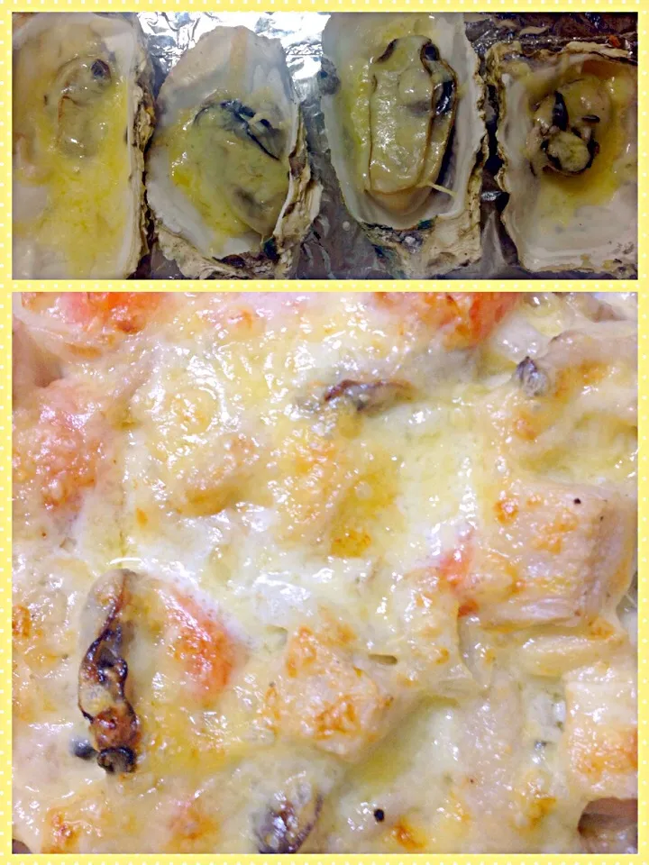 My home made gratin& baked oyster 'n cheese(*^_^*)|Miki Jorierose Obispoさん