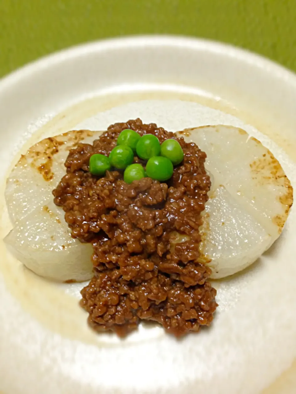 大根ステーキ  肉味噌がけ|あっこぷーさん