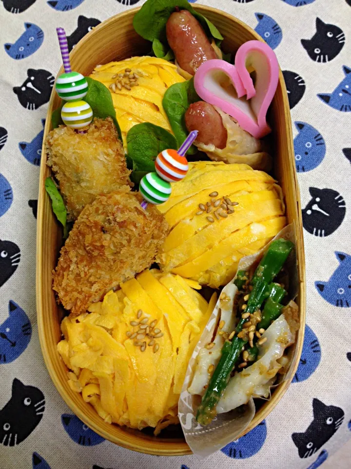 Snapdishの料理写真:錦糸卵の手毬弁当✨|soraさん