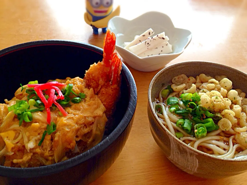 海老玉丼とミニうどんセット＊|寺cafe＊さん