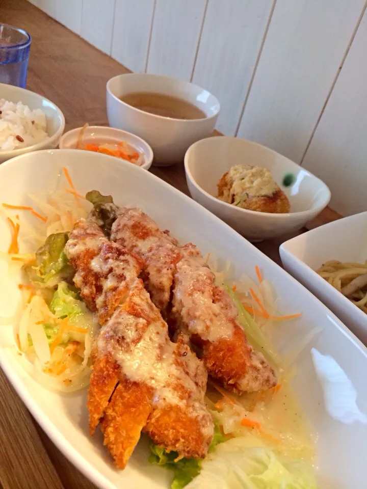 Snapdishの料理写真:ささみフライぶしゅかんソース☆|izumiさん