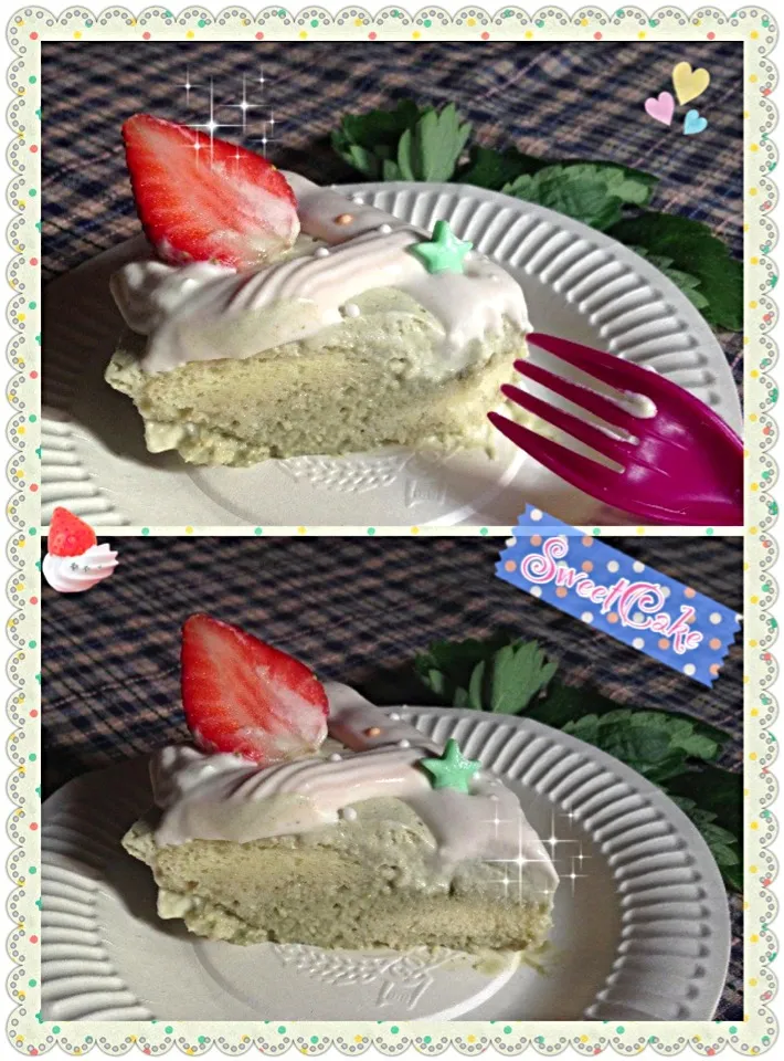 Snapdishの料理写真:自制抹茶慕斯🍰(๑´ڡ`๑)|yokiさん