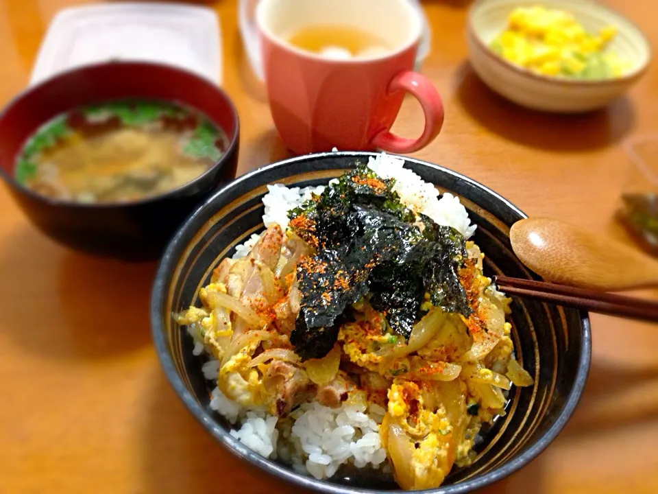 親子丼、ポテサラ|つっちゃんさん