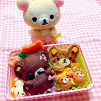 Snapdishの料理写真:リラックマパン弁当🐻💗💗💗