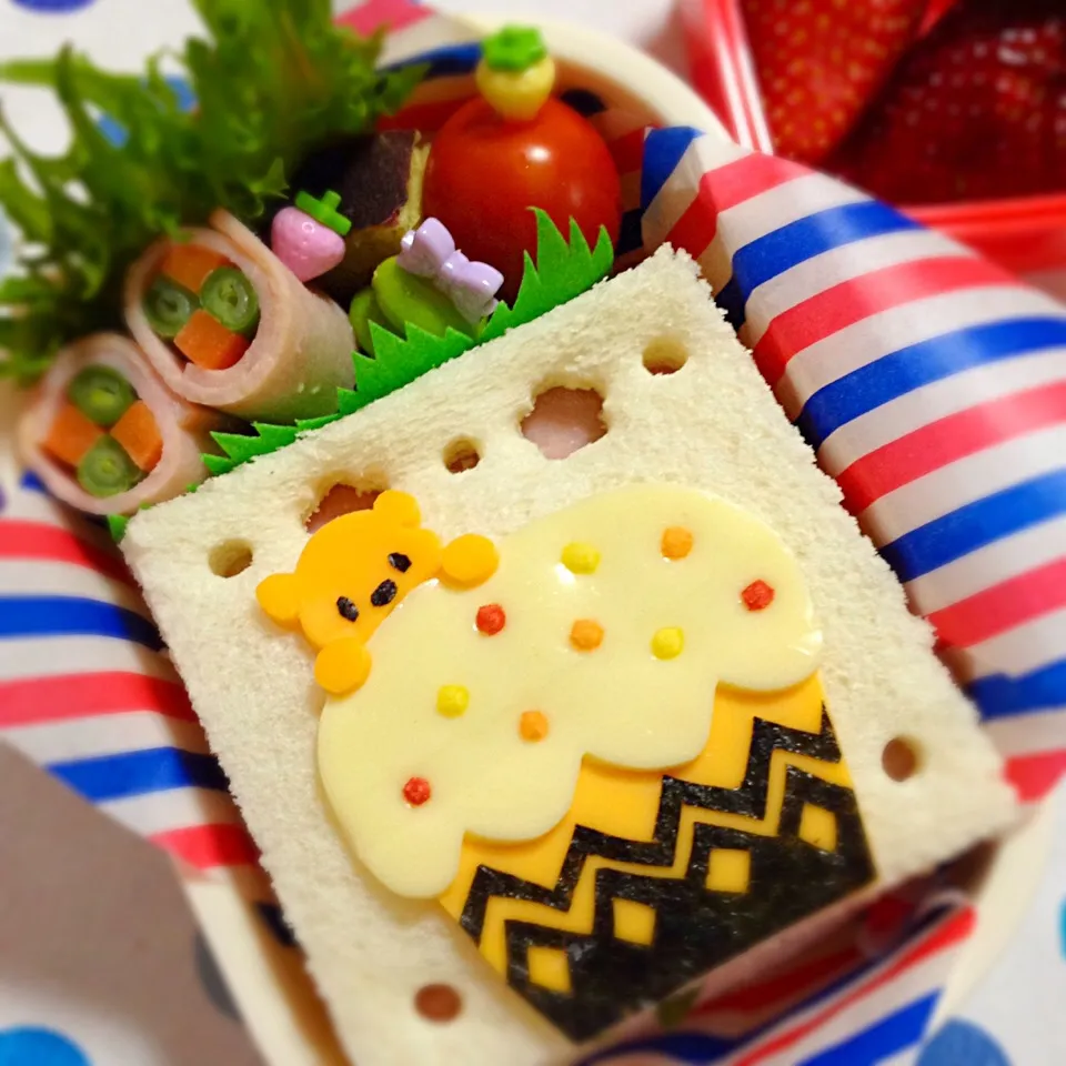 カップケーキ食べたいクマサンド弁当❤︎|chihoさん