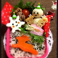 Snapdishの料理写真:ゆっぴーઈ(◕ั◡◕ั)*ﾟ*♡のお弁当『ニコニコクリスマス😊）