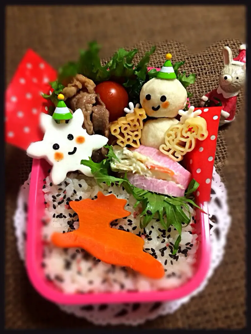 ゆっぴーઈ(◕ั◡◕ั)*ﾟ*♡のお弁当『ニコニコクリスマス😊）|kumiさん