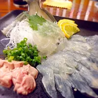 Snapdishの料理写真:カワハギの刺身