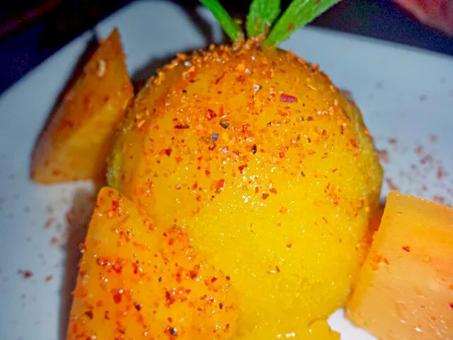 mango sorbet with lime chili powder|Michael M Schleyerさん