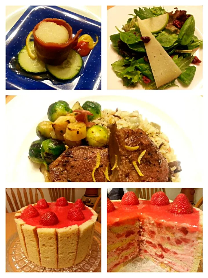 Birthday dinner for Mom with her favorite dessert.|Chef On Qさん