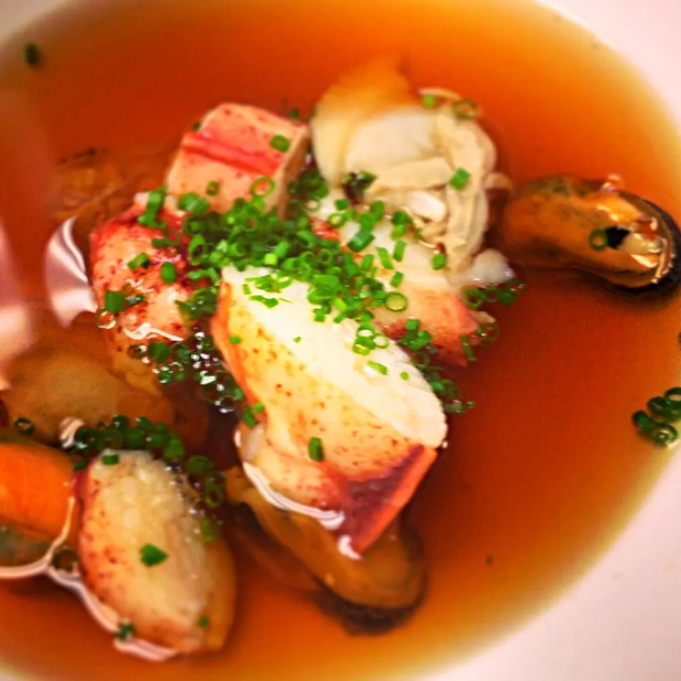 Lobster soup, mussels & clams|andrew franciscoさん