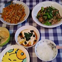 きんぴら タアサイのオイスター炒め 温豆腐|HANAさん