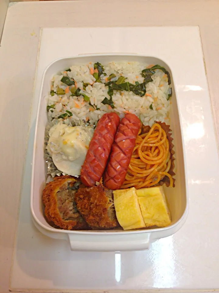 メンチ旦那君のお弁当|mahirooujiさん