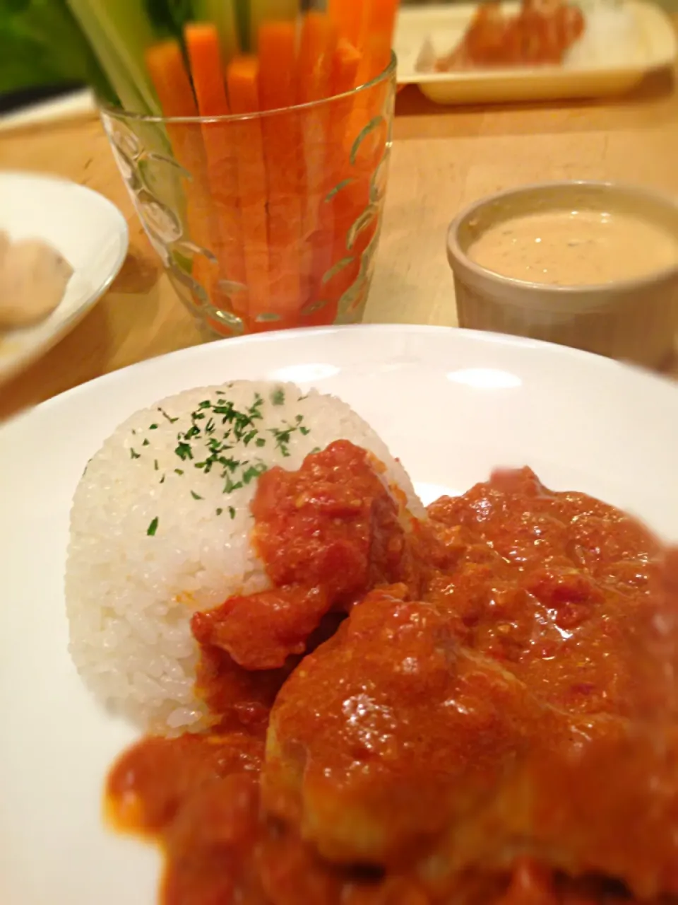 簡単！バターチキンカレー ☆と野菜スティック|sachiさん