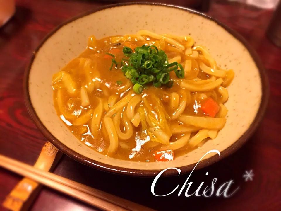 カレーうどん(｡・∀・)♡|chisaさん