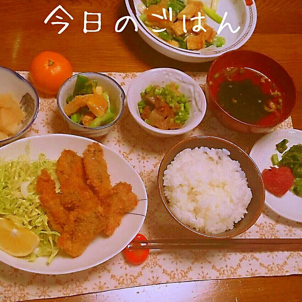 カキフライで晩御飯！( ^-^)ノ∠※。.:*:・'°☆|シェリリンさん