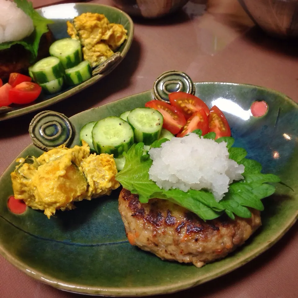 ポン酢で食べる和風おろしハンバーグ。|うさ爺さん