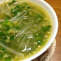 餃子の残り餡で春雨スープ|ゆかこさん