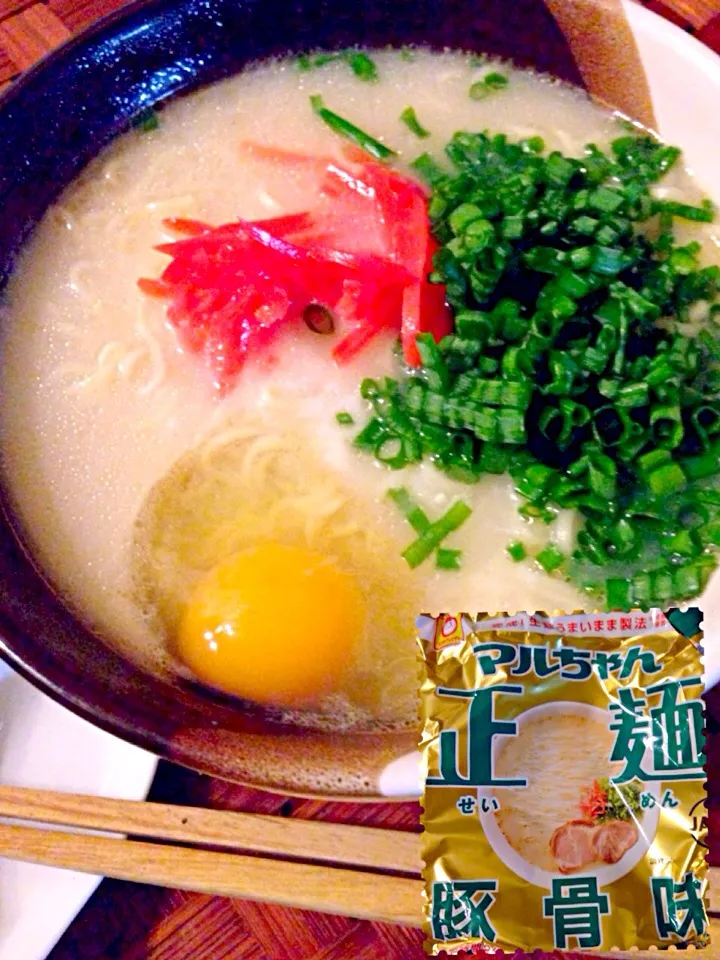 Midnight ramen🍜真夜中の豚骨ﾗｰﾒﾝ for hubby|🌈Ami🍻さん