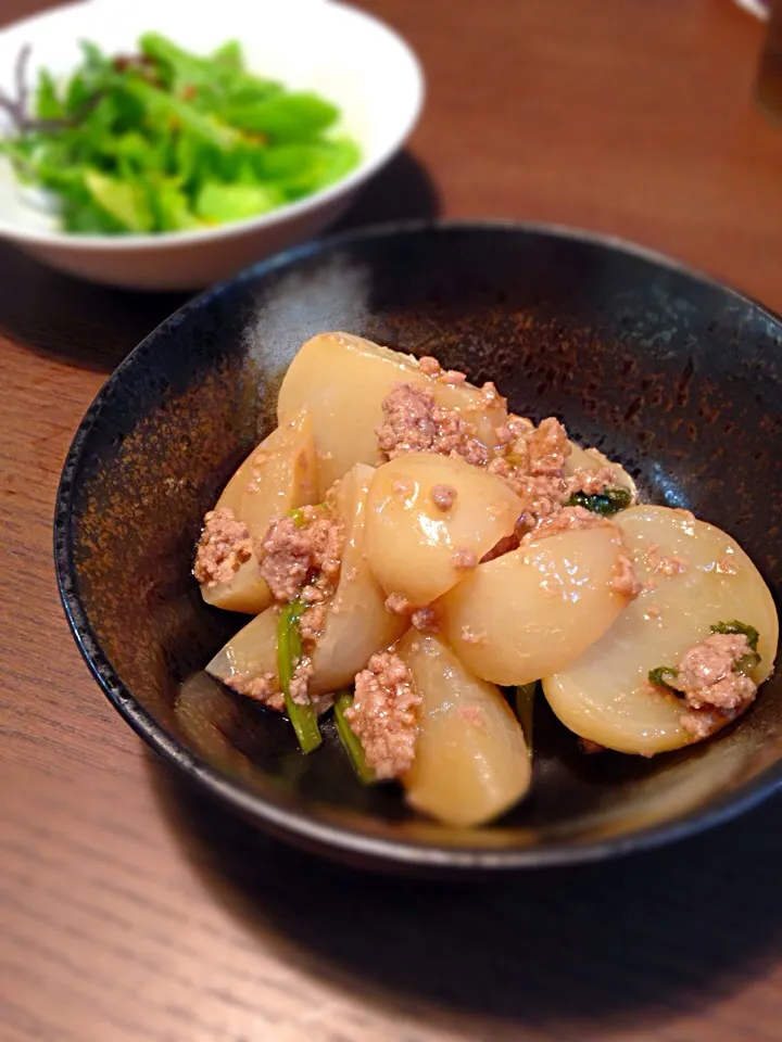 かぶの挽肉トロトロあんかけ|なおさん