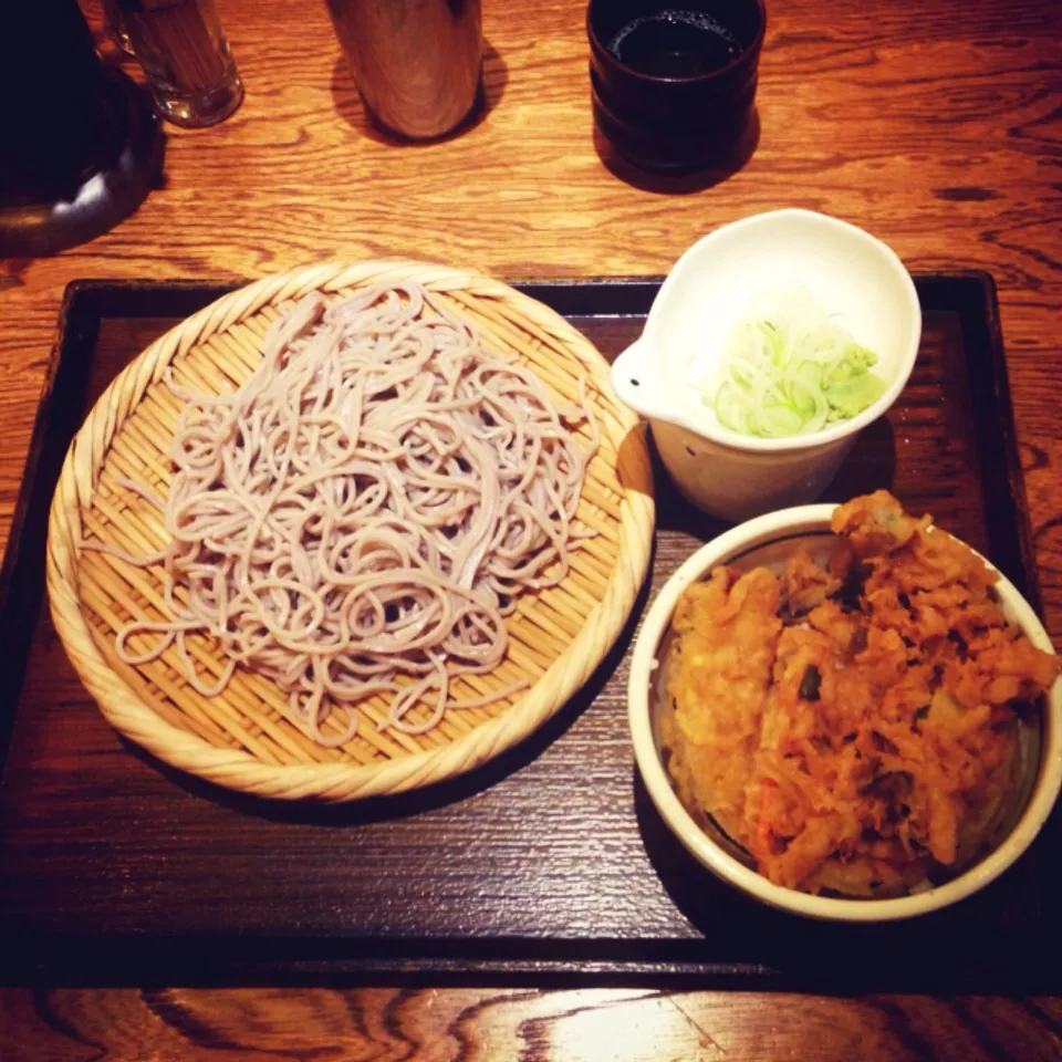 もりそばとかき揚げ丼|uukaurさん