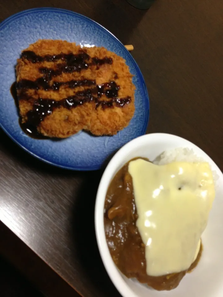 Snapdishの料理写真:ころっけ！チーズカレー！|おぎしょーさん