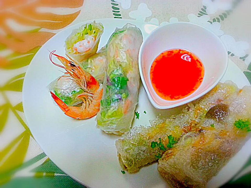 fresh spring roll & spring roll|Alley Catさん