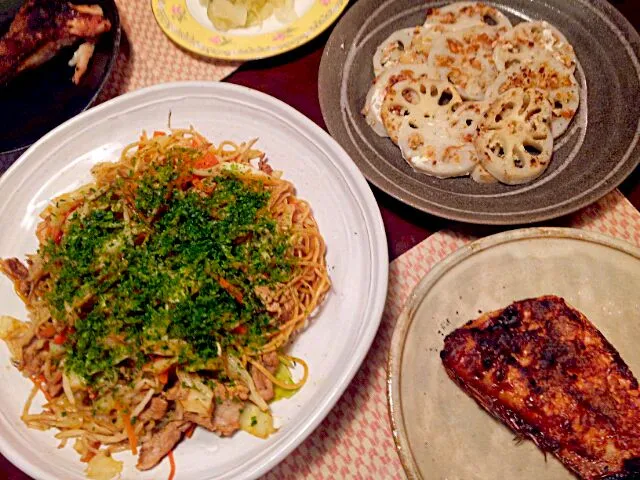 ☆魚粕漬け
☆れんこんのさつま揚げ包み焼き
☆焼きスパ
☆白菜漬け物|りえぞ～さん