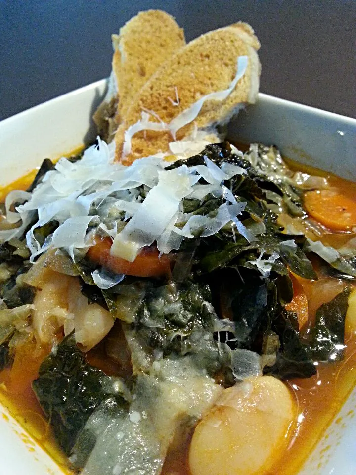 Snapdishの料理写真:Toscany ribollita
(Italian vegetarian soup with beans, cavalo nero, carrots, tomato, potato and many more)|Frank&Jolanda - Eteninbeeldさん