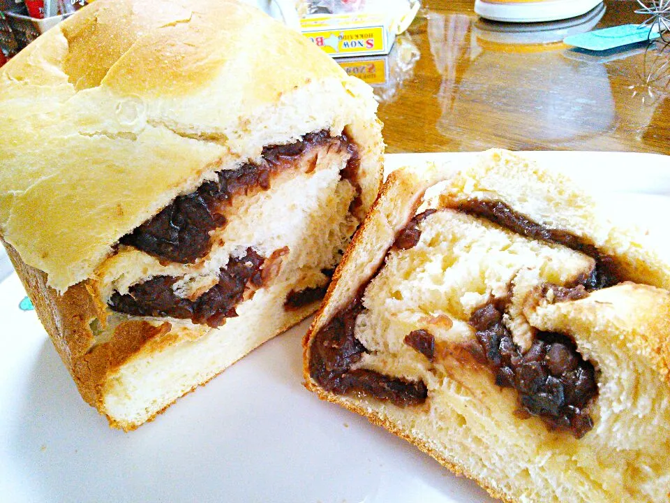 朝から、あん食パン(￣∇￣)|くみさんさん