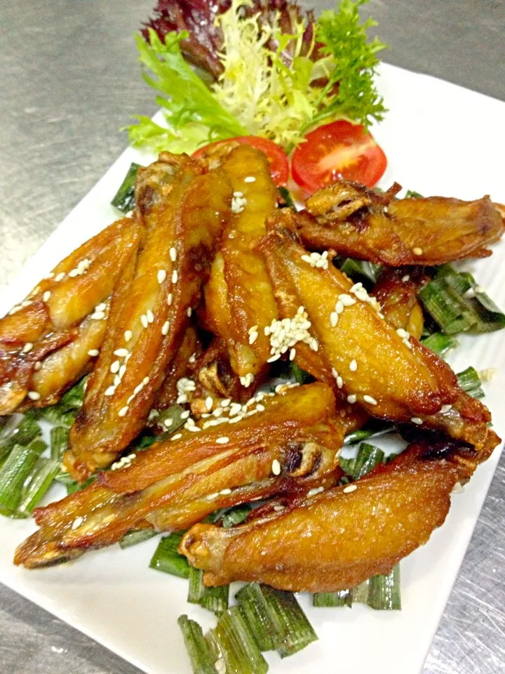 Fried Chicken Wing Pandan Leaves|Queenさん