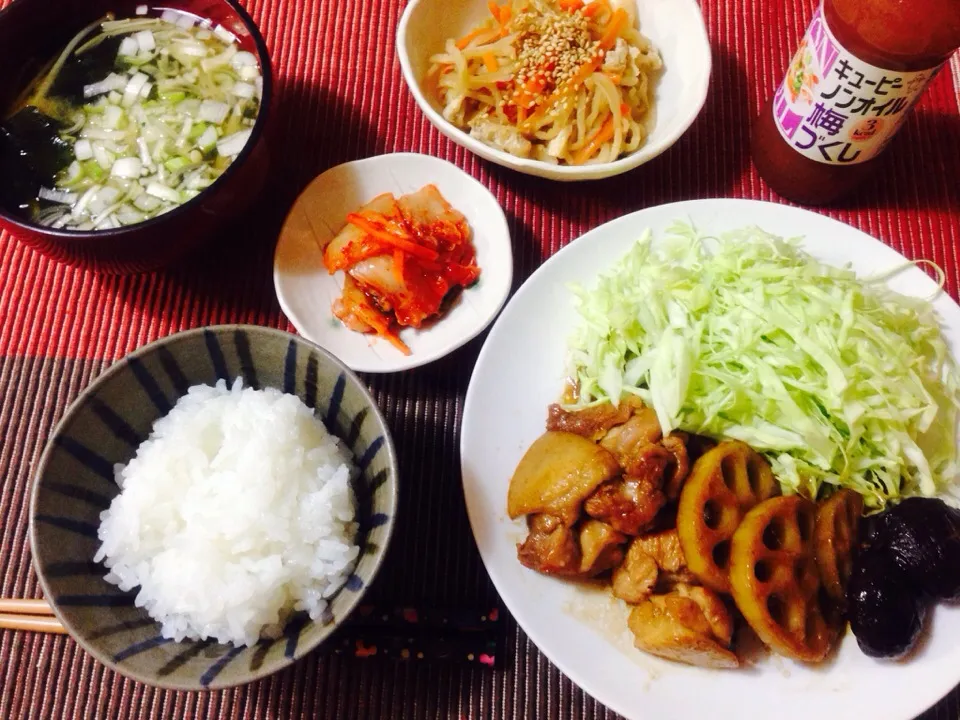 鶏肉と蓮根の甘辛炒め煮！|machikoさん