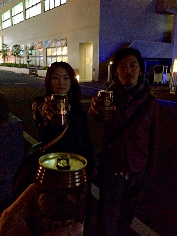 寒空の中、伽羅で乾杯！🍺|おかっぴーさん