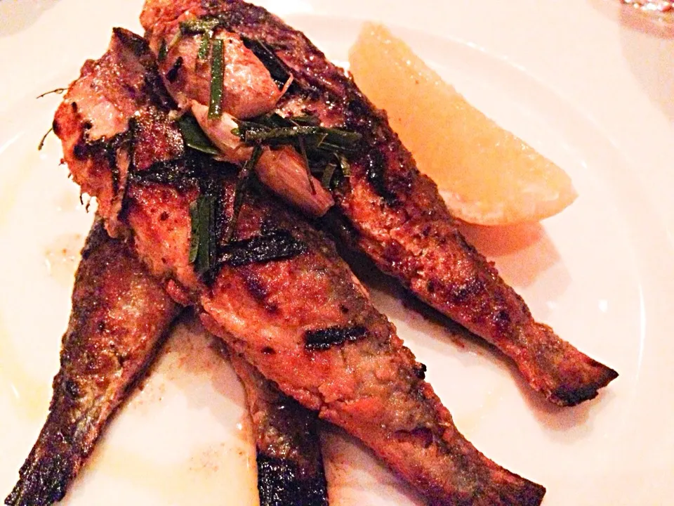 Chargrilled sardines with lemon herb|sgさん