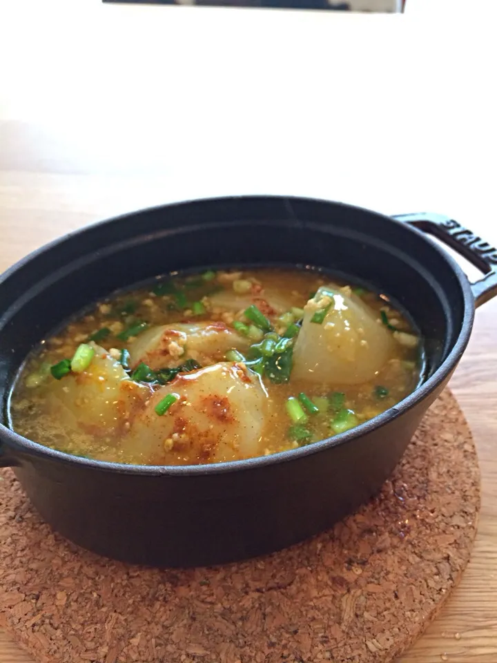 蕪の鶏ひき肉あんかけ  カレー風味|Natsuki Satoさん