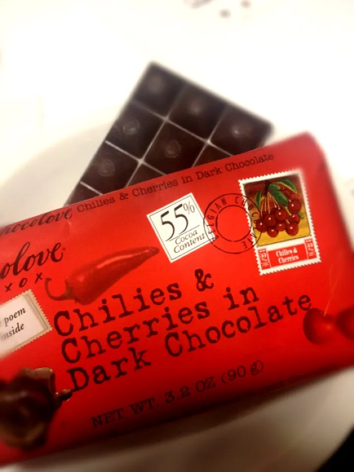 Chilies & Cherries in Dark chocolate !!|Turbeeさん